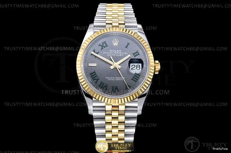 0109 Affordable RDJ0453 – DJ 36mm Jub Flt 904L YG SS Grey Rm VSF VS 777